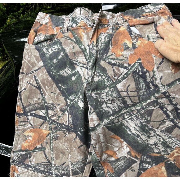 Vintage Wrangler Fusion 3-D Double Knee Camo Hunting Pants Size 36x30” Actual - Picture 11 of 11